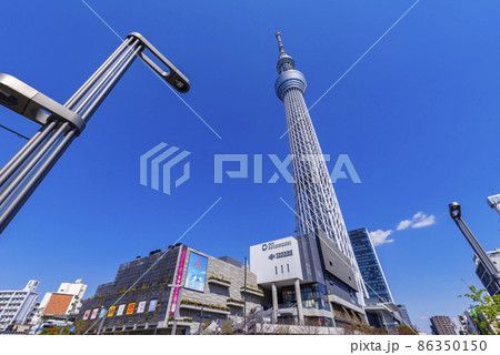 東京スカイツリーと東京ソラマチの風景 東京スカイツリーと東京ソラマチの風景 86350150