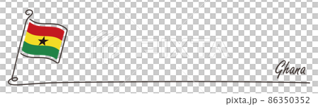 加納國旗和復制空間手寫草圖 86350352