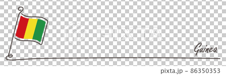 ギニアの国旗とコピースペース 手書き スケッチ ギニアの国旗とコピースペース 手書き スケッチ 86350353