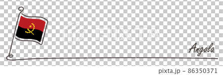 アンゴラの国旗とコピースペース 手書き スケッチ アンゴラの国旗とコピースペース 手書き スケッチ 86350371
