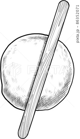 Homebaked bread sourdough rye bread line art clipart png 86352071