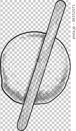 Homebaked bread sourdough rye bread line art clipart png 86352071