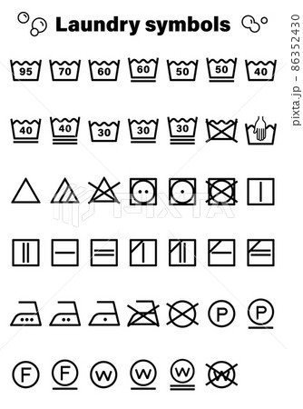 洗濯表示記号セット 洗濯表示記号セット 86352430