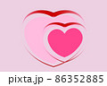 heart on pink abstract background 86352885