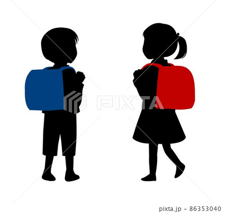 ランドセルを背負った小学生 ランドセルを背負った小学生 86353040