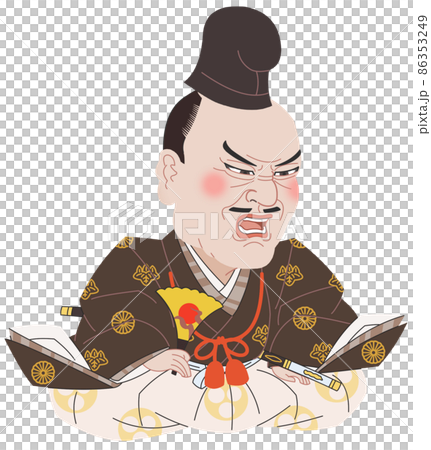 源義仲　肖像画　デフォルメ　怒る 86353249