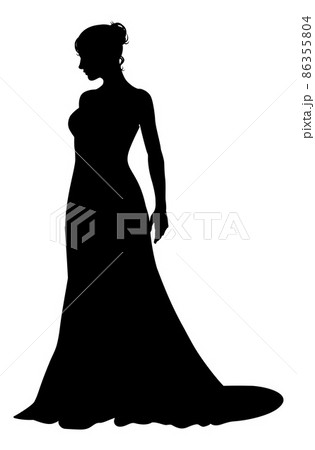 Bride Bridal Wedding Dress Silhouette Woman Design 86355804