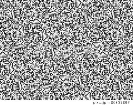 Black, gray and white noise texture on tv screen, pixel chaos grain pattern of bad signal 86355897
