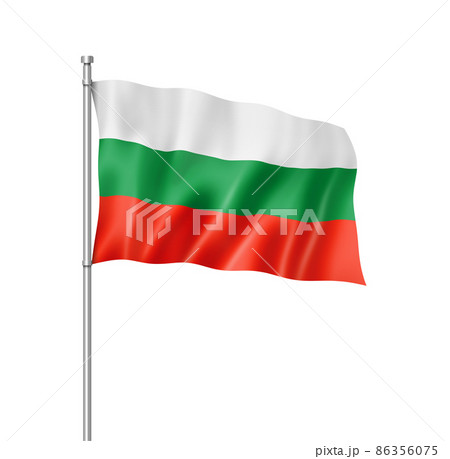 Bulgarian flag isolated on white 86356075