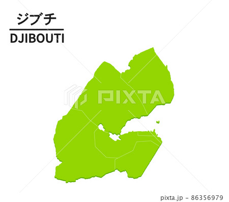 ジブチの世界地図イラスト 86356979