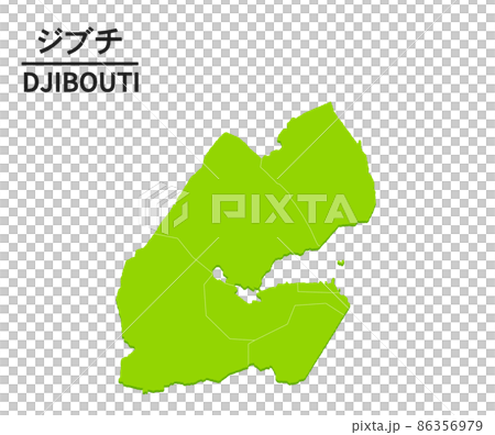 ジブチの世界地図イラスト 86356979