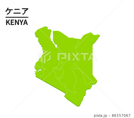 ケニアの世界地図イラスト