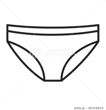 Female panties icon. Line symbol of lingerie - Stock Illustration 
