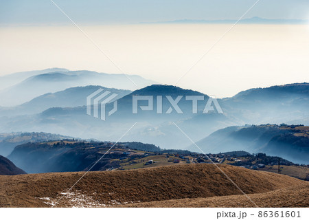 Lessinia High Plateau and Padana Plain with Fog - Veneto Italy Lessinia High Plateau and Padana Plain with Fog - Veneto Italy 86361601