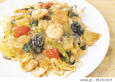 美味しい五目あんかけ焼きそば 美味しい五目あんかけ焼きそば 86361924
