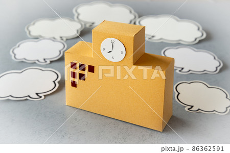 学校の評判　校舎　吹き出し　評判 86362591