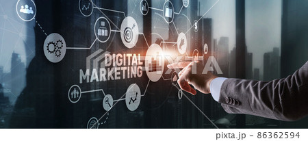 Digital Marketing Technology Concept. Targeted and interactive marketing. Search Engine Optimisation 86362594