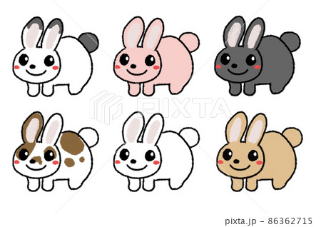 かわいいウサギのイラスト素材 [86362715] - PIXTA