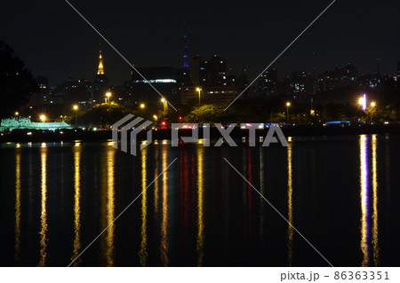 Ibirapuera park fountains and lake at night, Sao Paulo city, Brazil Ibirapuera park fountains and lake at night, Sao Paulo city, Brazil 86363351