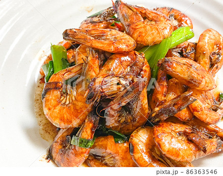 中国上海料理の前菜・油爆蝦 86363546