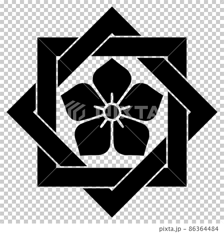 坂本龍馬の家紋です。組み合い角に桔梗といいます。 坂本龍馬の家紋です。組み合い角に桔梗といいます。 86364484