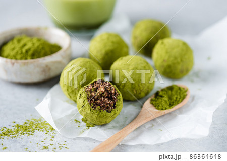 Raw matcha green tea energy balls Raw matcha green tea energy balls 86364648