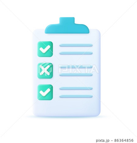 Clipboard and check marks 86364856