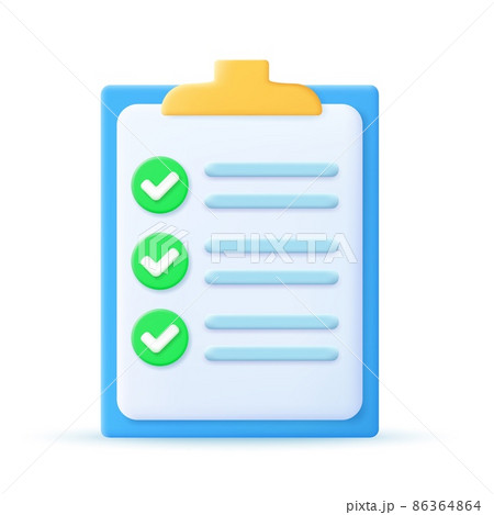Clipboard and check marks Clipboard and check marks 86364864