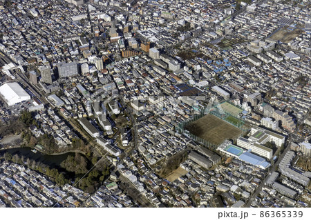 都立石神井高校付近を空撮 86365339