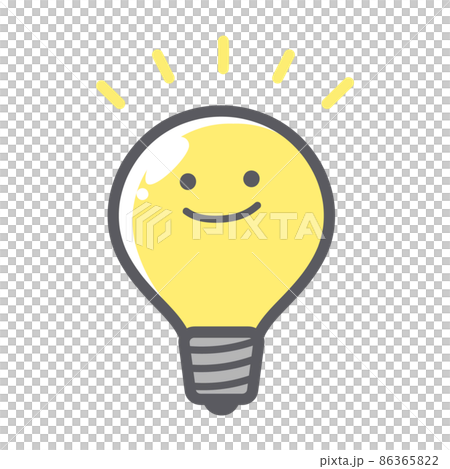 簡單可愛的燈泡插圖 86365822