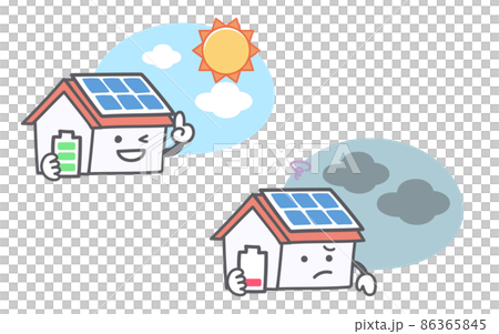 太陽光発電に関する表情セット 86365845