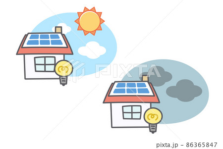 太陽光発電に関するアイコンセット 86365847