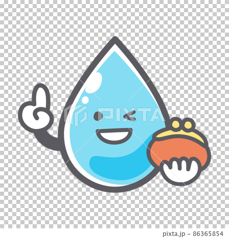 帶錢包的水的可愛插圖 86365854