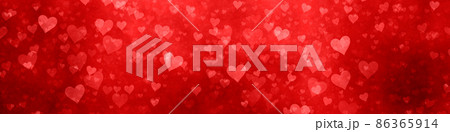 wide modern red hearts background banner 86365914