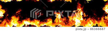 stylized fire banner background stylized fire banner background 86366687