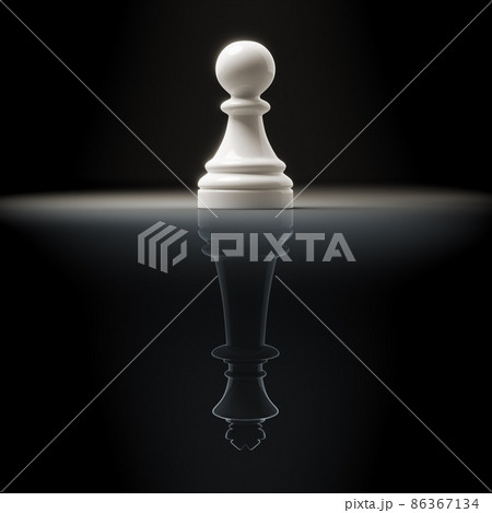 Pawn in Chess with reflection as a King 86367134