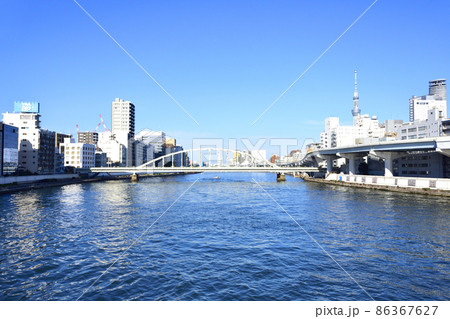 2021年、東京都 隅田川の風景 2021年、東京都 隅田川の風景 86367627