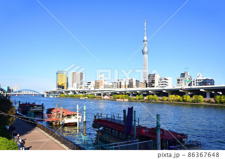 2021年、東京都　隅田川の風景 86367648