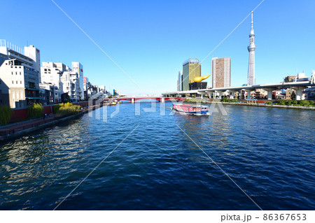 2021年、東京都　隅田川の風景 86367653