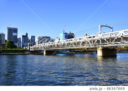 2021年、東京都 隅田川の風景 2021年、東京都 隅田川の風景 86367669