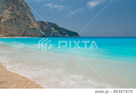 Porto Katsiki beach at Lefkada island 86367978