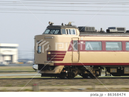 北陸本線　加賀笠間－美川　JR西日本　485系　A04編成　クハ489-204（京都）　雷鳥　 86368474