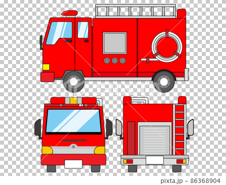 Fire engine vector illustration - Stock Illustration [86368904] - PIXTA