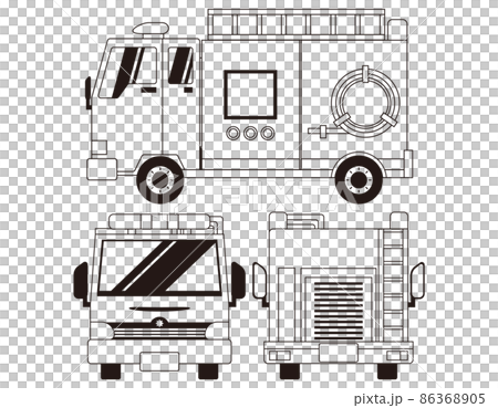 Fire engine vector illustration - Stock Illustration [86368905] - PIXTA