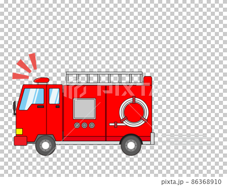 Fire engine vector illustration - Stock Illustration [86368910] - PIXTA