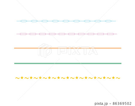 シンプルなラインのセットですのイラスト素材