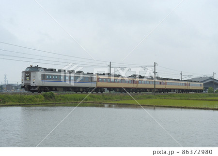 北陸本線　野々市－松任　JR西日本　485系　Y01編成改（金沢）　回9544M 86372980