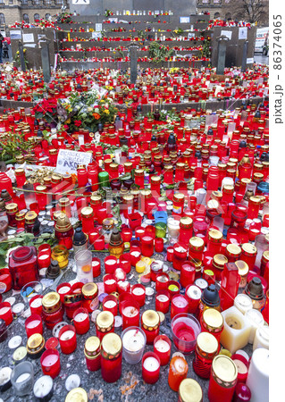 Remembering after the death of the former president Vaclav Havel in December 2011, Prague, Czech Republic Remembering after the death of the former president Vaclav Havel in December 2011, Prague, Czech Republic 86374065