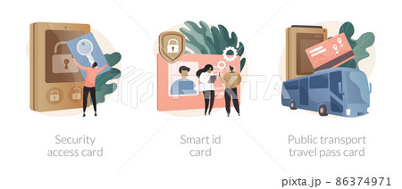 Chip card abstract concept vector illustrations. Chip card abstract concept vector illustrations. 86374971