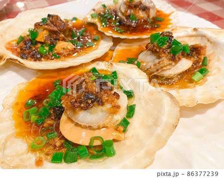 上海料理・ほたての豆鼓蒸し 上海料理・ほたての豆鼓蒸し 86377239